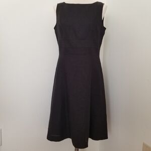 Talbots Black Irish Linen Sleeveless Dress Size 12